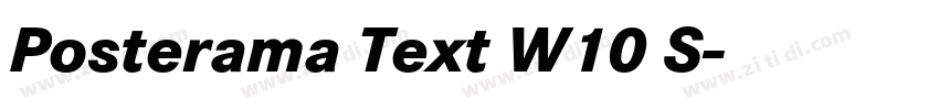 Posterama Text W10 S字体转换